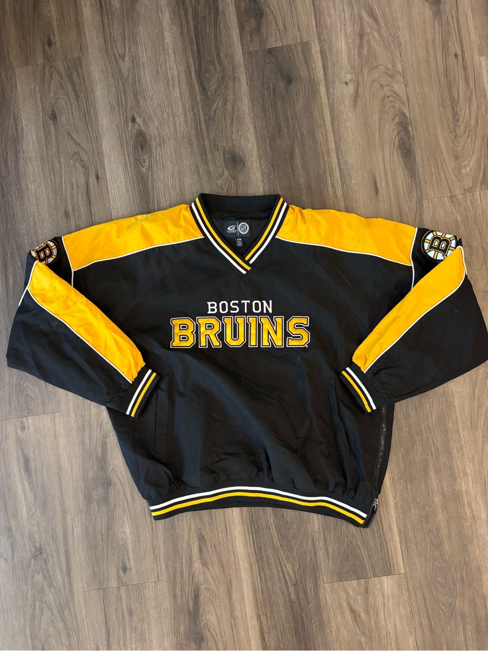 Boston Bruins Pullover Jacket - Black & Yellow